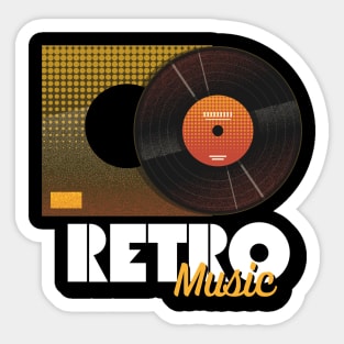 Vintage Retro Music Lover 7 Sticker